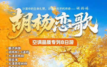 胡杨恋歌—中卫+银川+额济纳旗专列8日游